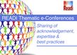 READI inicia la actividad Thematic e-Conferences/READI starts the activity Thematic e-Conferences/READI initie l'activité Thematic e-Conferences